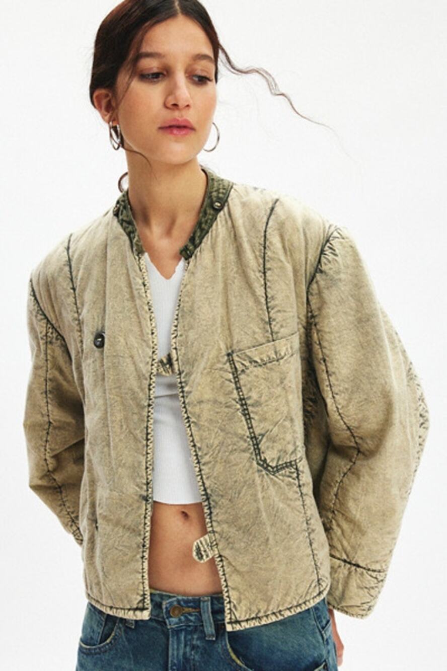 Urban Remade by UO Acid Wash Liner Jacket NWT Sz M/L in Black